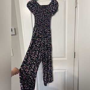 Kindred Anthropology floral jumpsuit